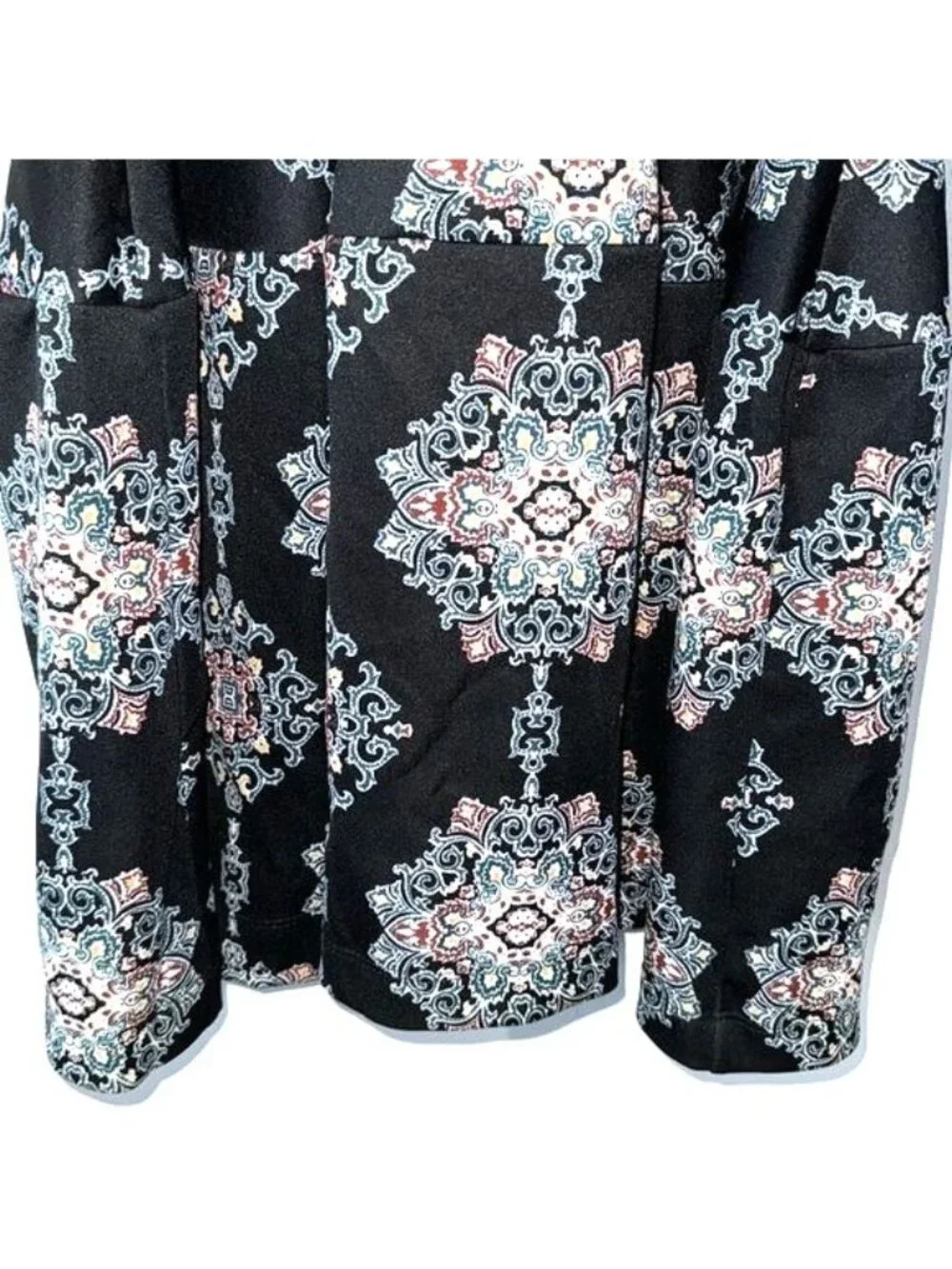 Mossimo Womens Sleeveless Black Dress With Colorful Mandala Print Size S Fitted - Picture 4 of 9